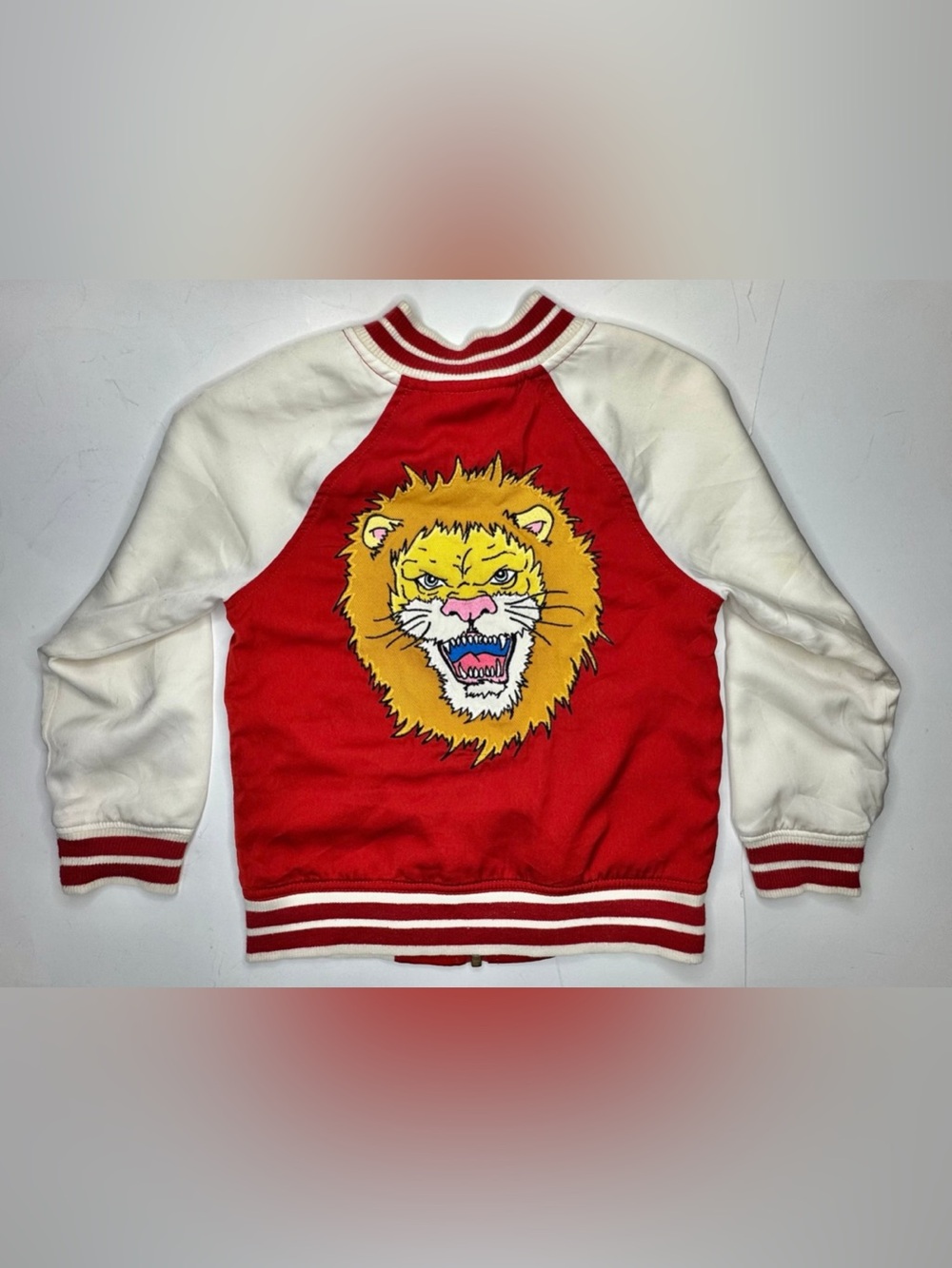 Genuine Kids Oshkosh Varsity Bomber Embroidered Lion Silky Jacket 5T